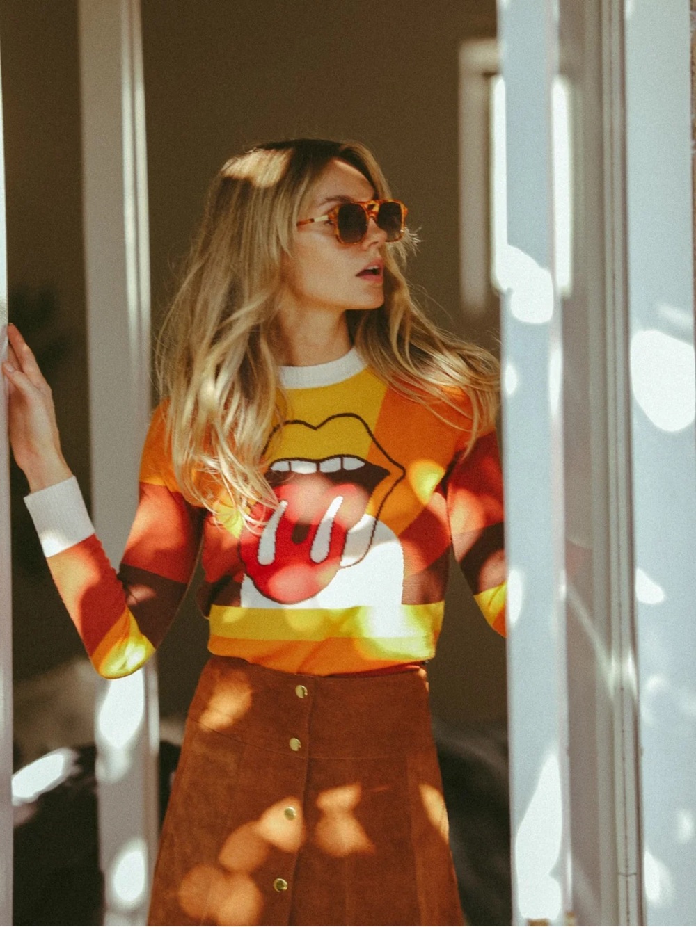 The Rolling Stones x Stoned Immaculate California Hot Lips Sweater sz S